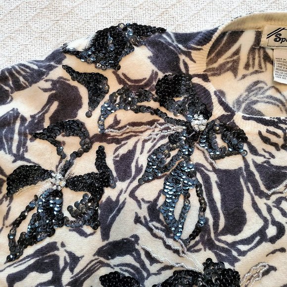 Spanner Vintage Sweater with silver / black sequin - Picture 5 of 9